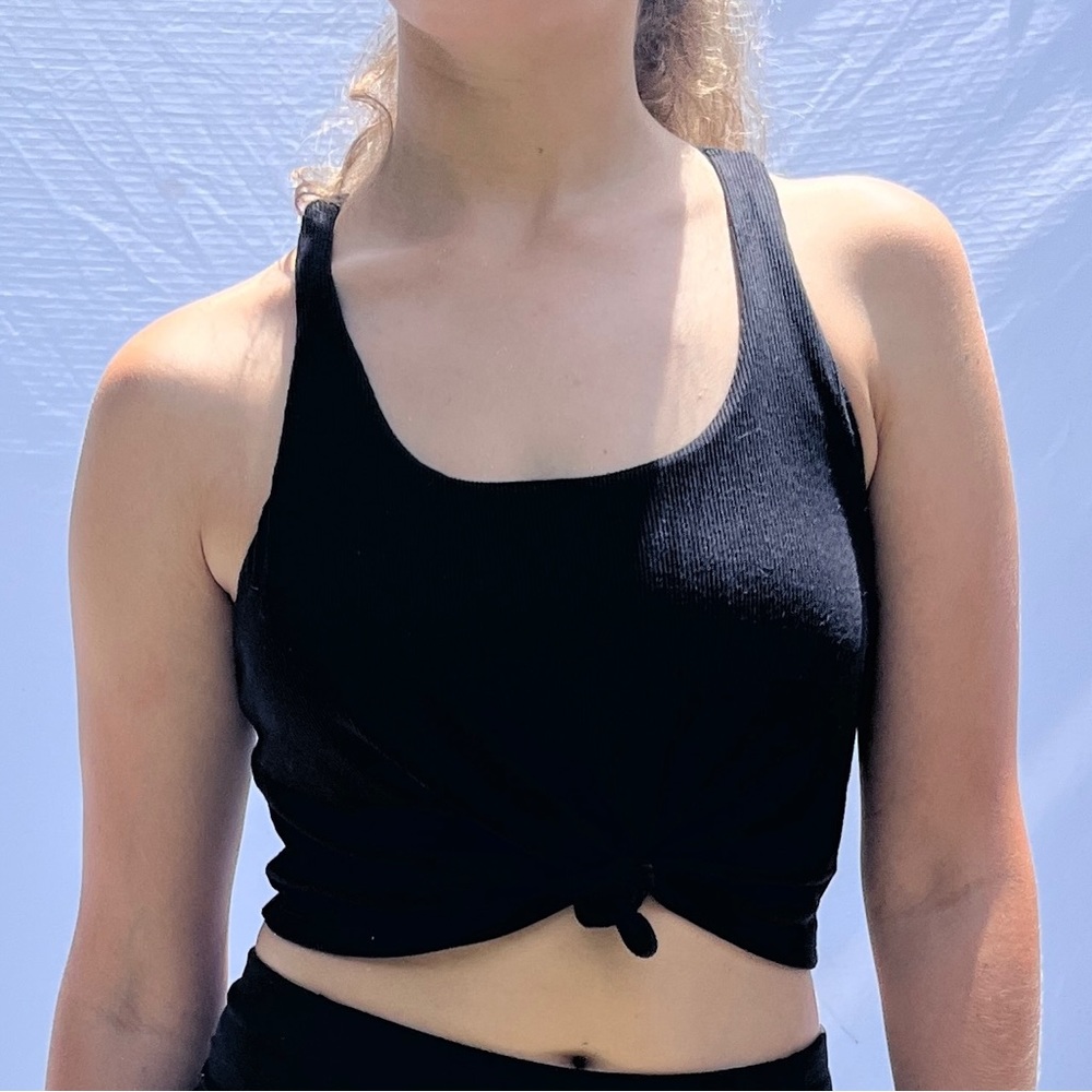Padded Ribbed Athletic Top